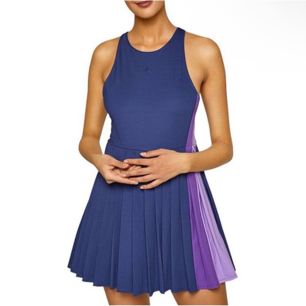 Fourlaps Womens Swift Blue Purple Pleated Tennis Golf Athletic Active‎ Dress S